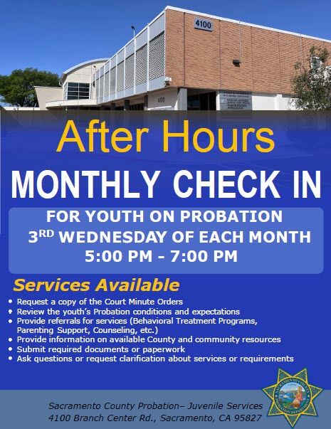After hours monthly check-in details