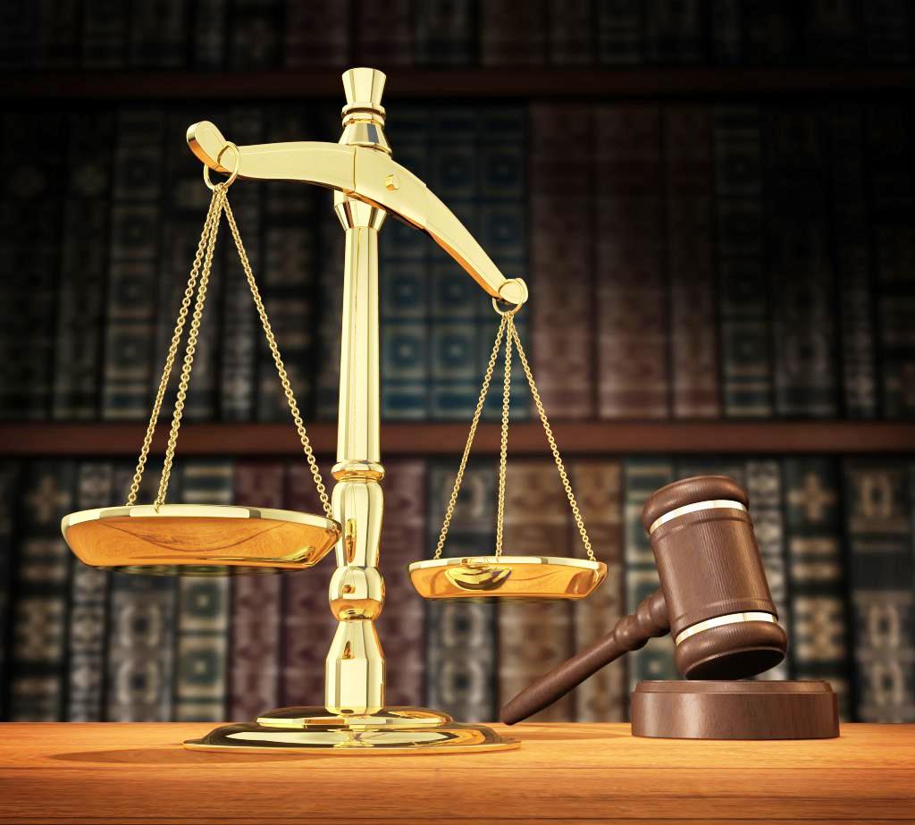 Weights and scale with gavel