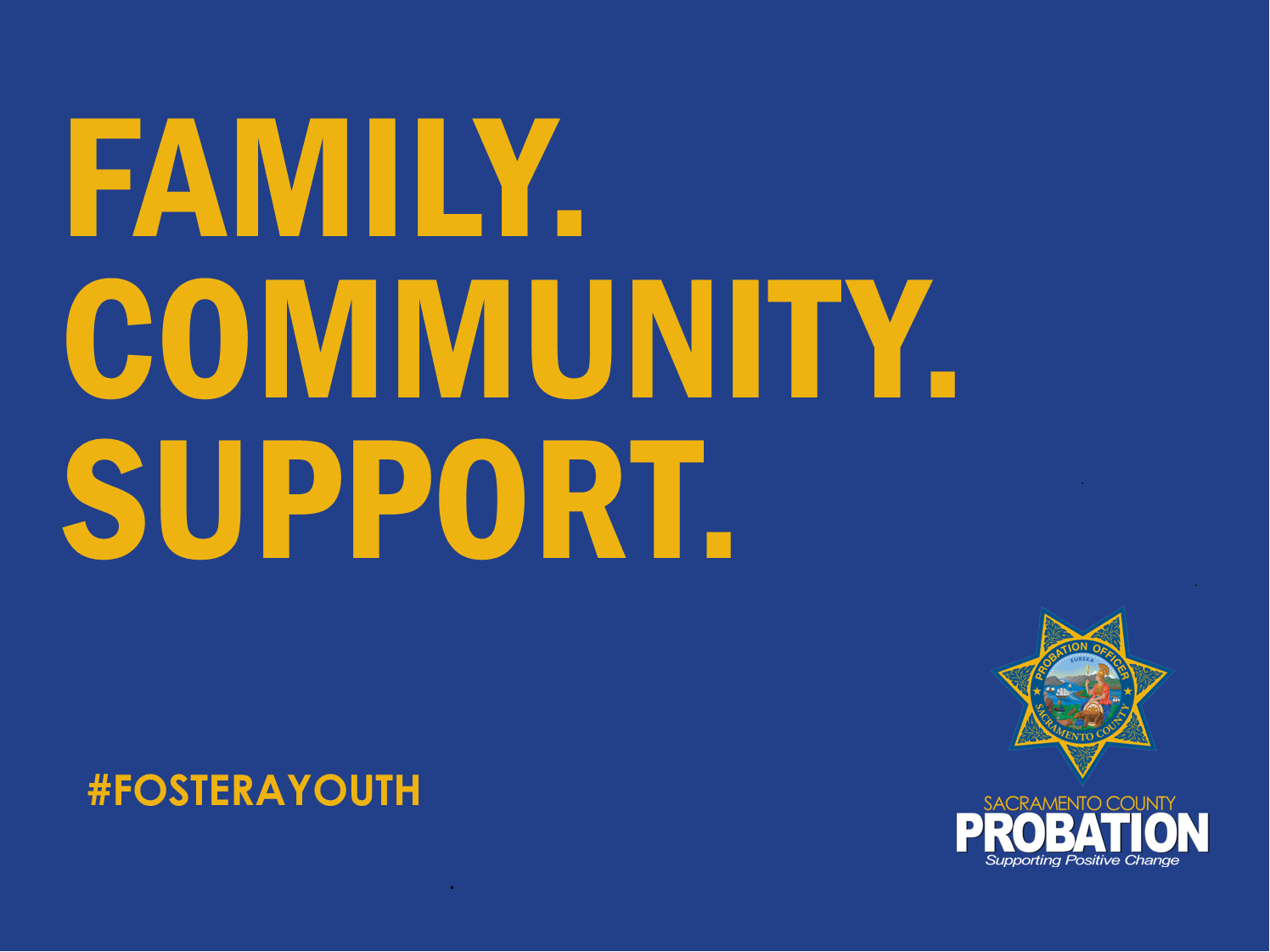 Family. Community. Support. #fosterayouth